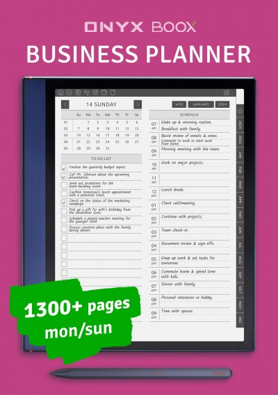 Download BOOX Note Business Planner - Printable PDF