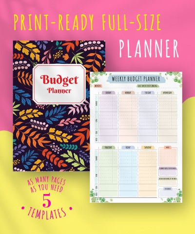 Download Budget Planner - Floral Style - Printable PDF
