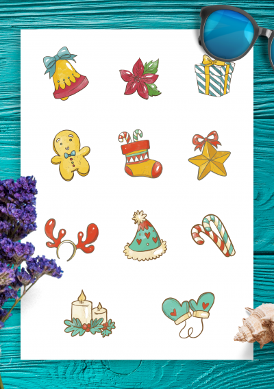 Download Christmas Party Sticker Pack - Printable PDF