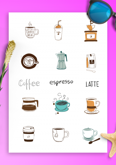 Download Coffee Break Sticker Pack - Printable PDF