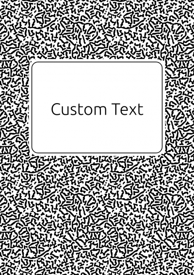 Download Patterned Composition Book Cover - Printable PDF