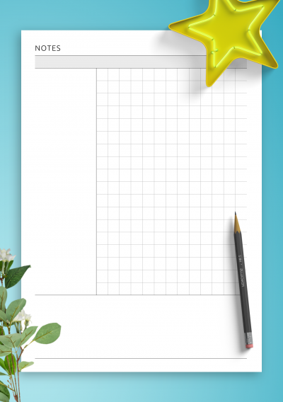 Download Cornell Notes Squared Paper - Printable PDF