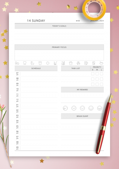 Download Daily ADHD-Friendly Planner