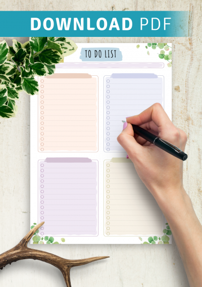 Download Printable Daily To Do List - Floral Style PDF