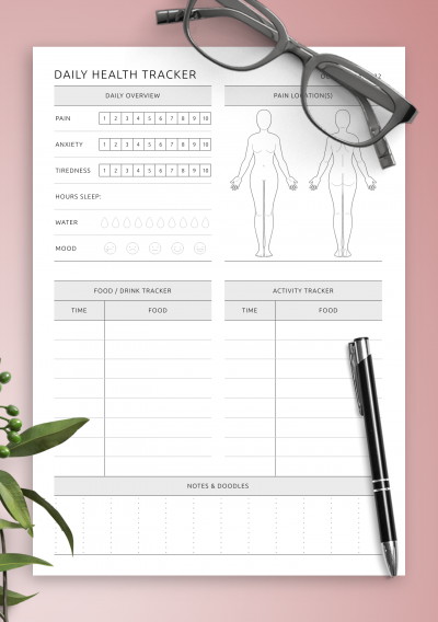 Download Daily Health Tracker - Female - Printable PDF
