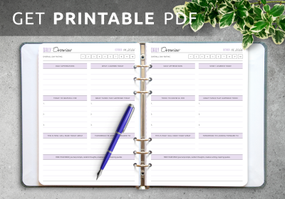 Daily Overview Daily Overview Template