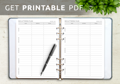 Printable and digital decluttering plan