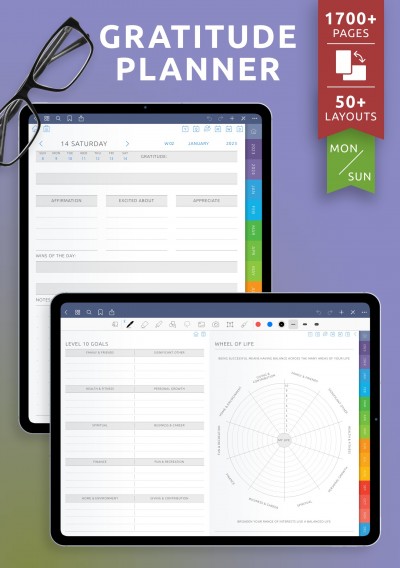Download Digital Gratitude Planner - Printable PDF