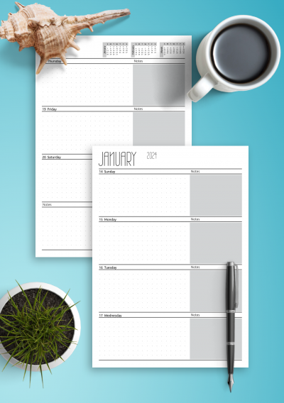 Download Dotted weekly planner