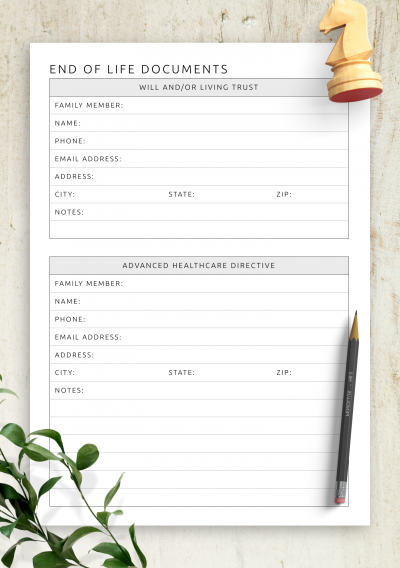 Download End of Life Documents - Printable PDF