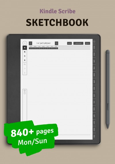 Download Kindle Scribe Daily Notes - Sketchbook - Printable PDF