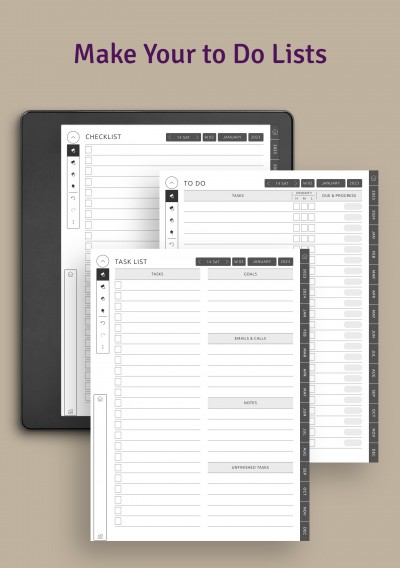 Download Kindle Scribe Daily Planner Hyperlinked PDF