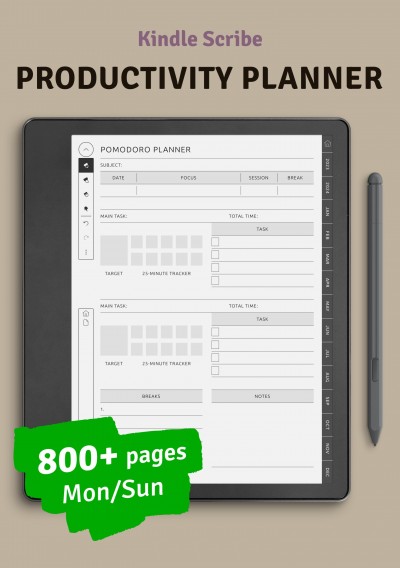 Download Kindle Scribe Productivity Planner - Printable PDF