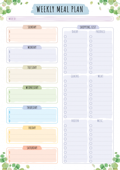 Download Printable Life Planner Undated Floral Style Pdf