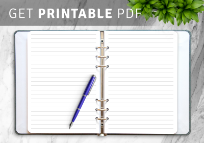 Free Printable Lined Handwriting Paper in PDF · InkPx