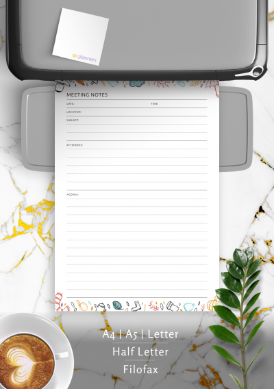 Meeting Notes – Subject & Agenda Format