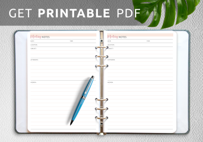 Meeting Notes – Subject & Agenda Format