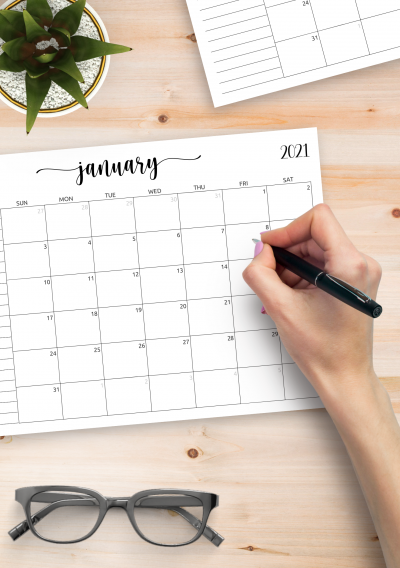 Download Printable Monthly Calendar with To-Do List PDF