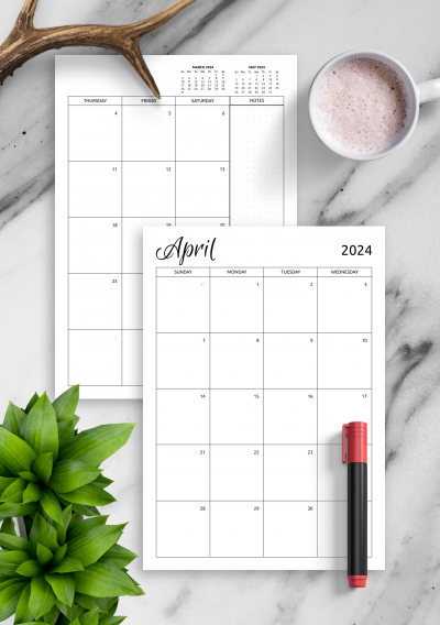 Download Monthly Calendar Template