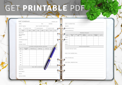 Diet Schedule, Calories & Macros
