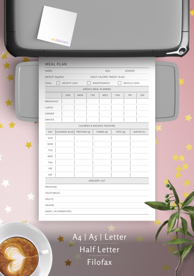 Eating Plan with Macronutrients & Weekly Meals