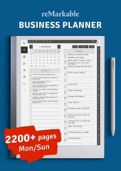 Download reMarkable Business Planner - Printable PDF