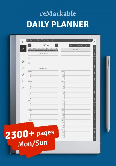 Download reMarkable Daily Planner - Printable PDF