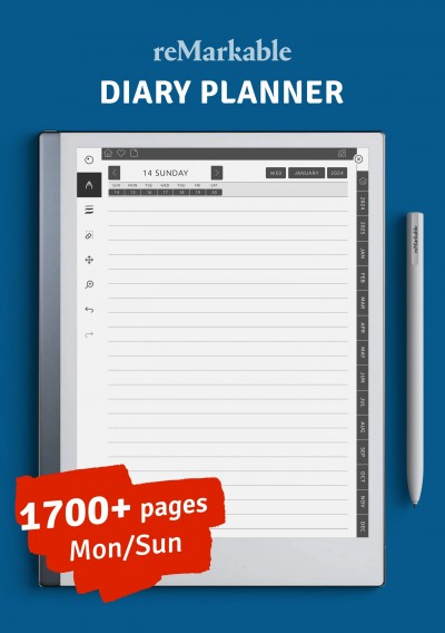 Download reMarkable Diary Notebook - Printable PDF