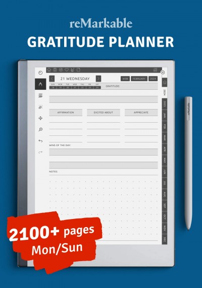 Download reMarkable Gratitude Planner - Printable PDF