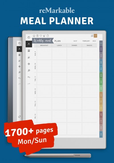 Download reMarkable Meal Planner - Printable PDF