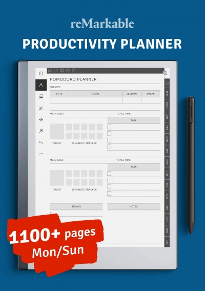 Download reMarkable Productivity Planner - Printable PDF