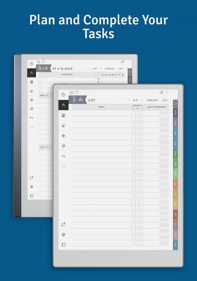Weekly To-Do planner for reMarkable - Customizable Hyperlinked PDF