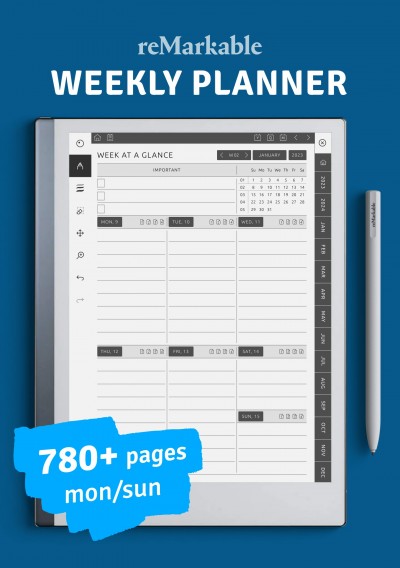Download reMarkable Weekly Planner - Printable PDF