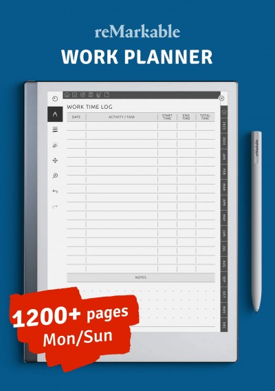 Download reMarkable Work Planner - Printable PDF