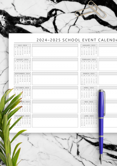 Download School Event Calendar Template