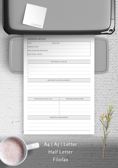Sermon Notes Layout