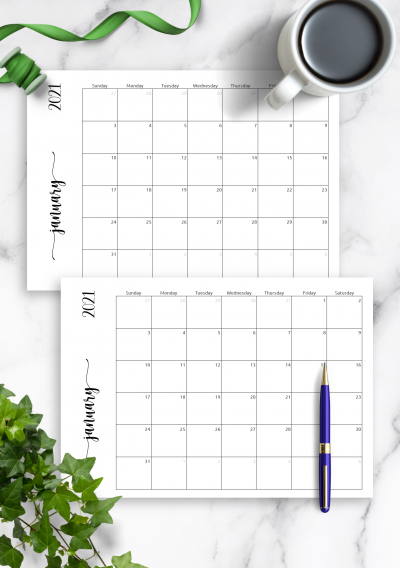 Free Printable Excel Template Calendar Monthly Blank 2019