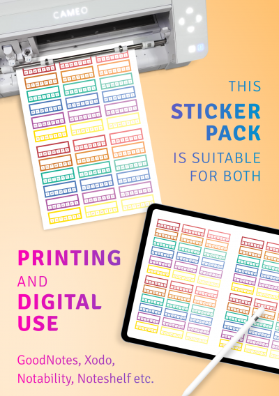 Habit Tracker Sticker Pack - Download 36 PNG Printable and Digital Stickers