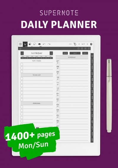 Download Supernote Daily Planner - Printable PDF