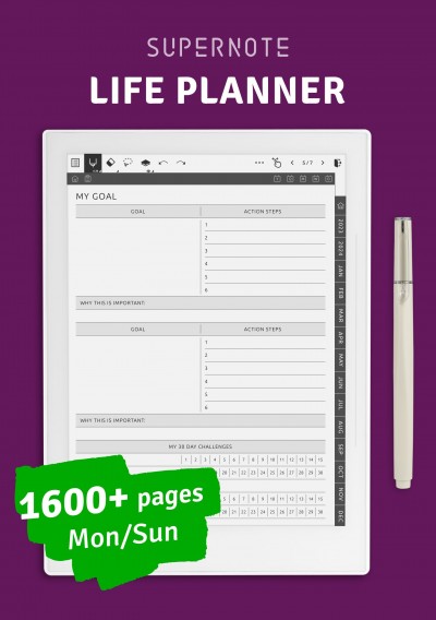 Download Supernote - Life Planner - Printable PDF