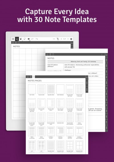 Download Reading Journal Hyperlinked PDF for Supernote A5 X A6 X