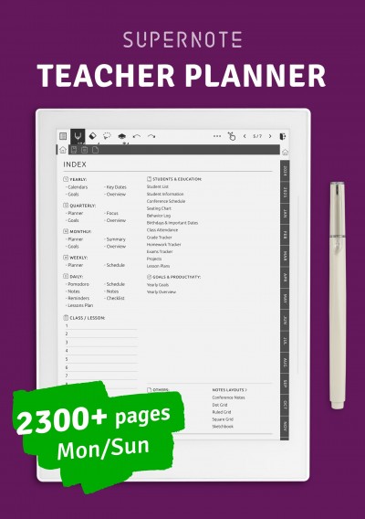 Download Supernote Teacher Planner - Printable PDF