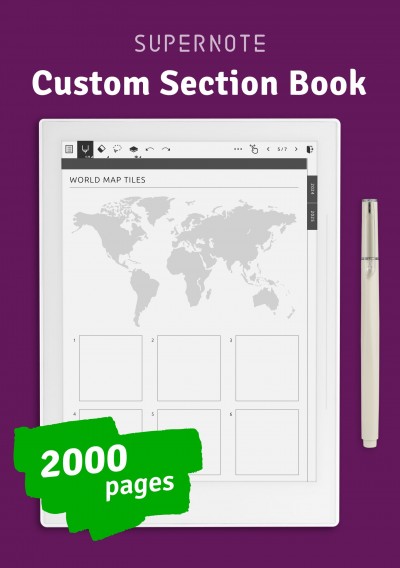 Download Supernote Ultimate Custom Section Book - Printable PDF
