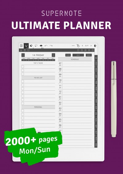 Download Supernote - Ultimate Planner - Printable PDF