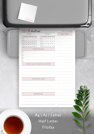 Tasks & Deadlines Template