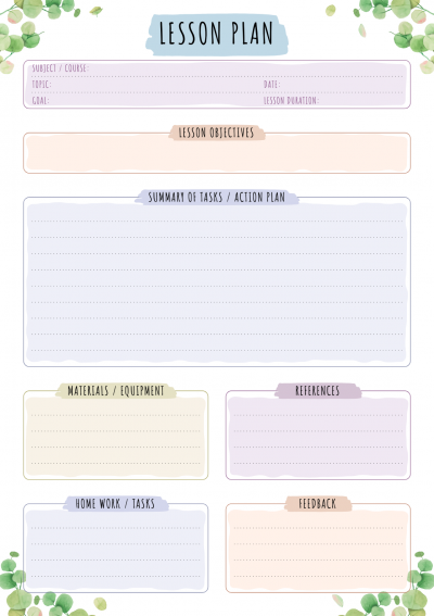 Paper Party Supplies Stationery Digital Teacher Planner Printable