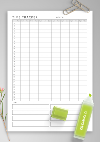 Download Time Tracker Template - Printable PDF