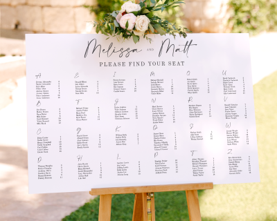 Seating Chart for Wedding and other Occasions