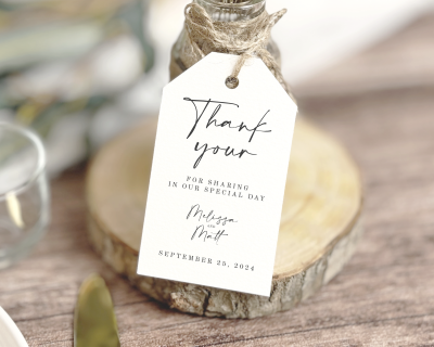 Thank You Favor Tag for Weddings or Other Occasions