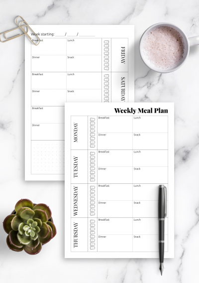 download printable weekly meal planner pdf